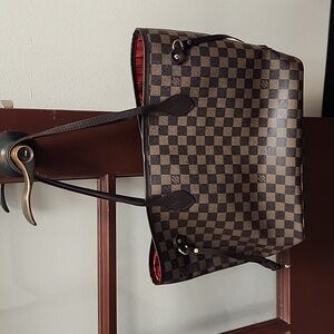 EUC - Brown & Tan Checkered Tote